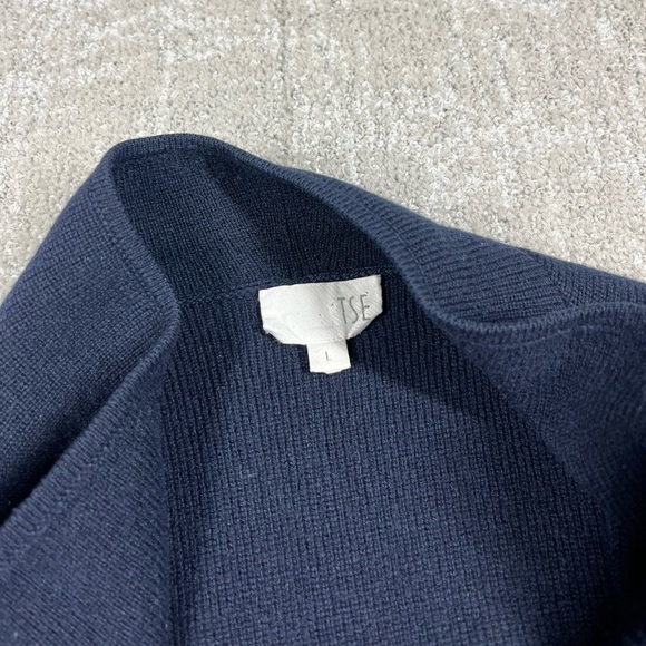 TSE Cashmere Blue open front Cardigan sweater Blue Womens Size L *Flawed - Picture 3 of 8